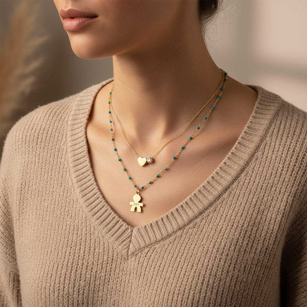 Collana due fili bebè