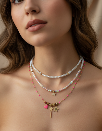 Collana smaltata stella PERSONALIZZABILE