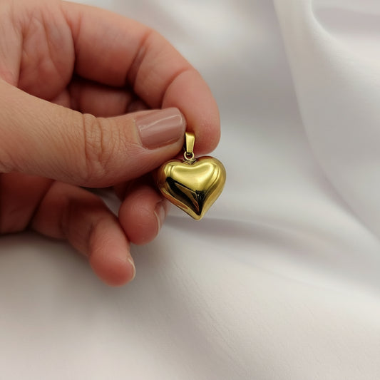 Ciondolo cuore bombato oro