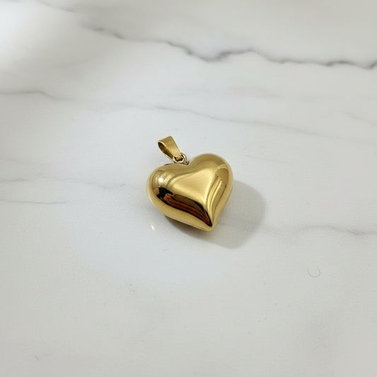 Ciondolo cuore bombato oro