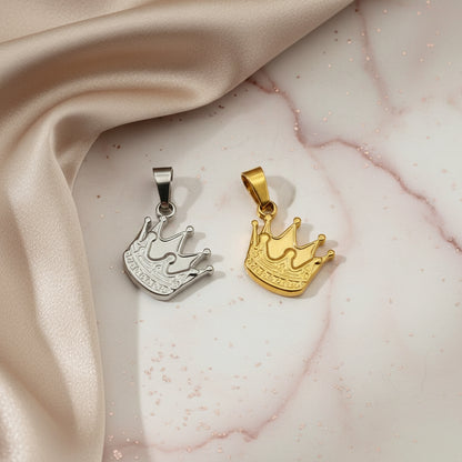 Ciondolo corona acciaio