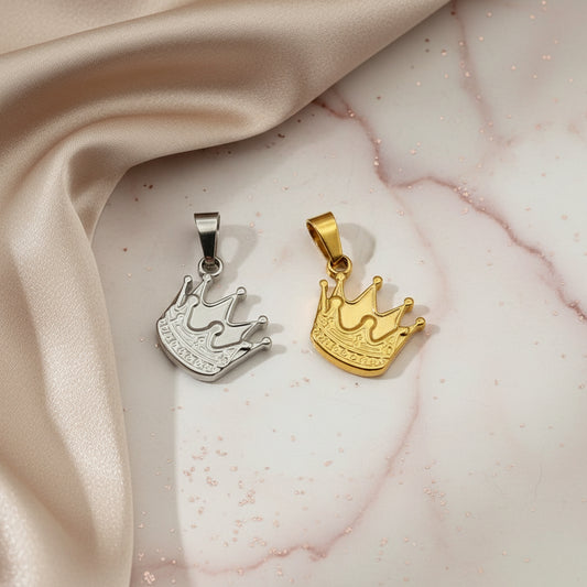 Ciondolo corona acciaio