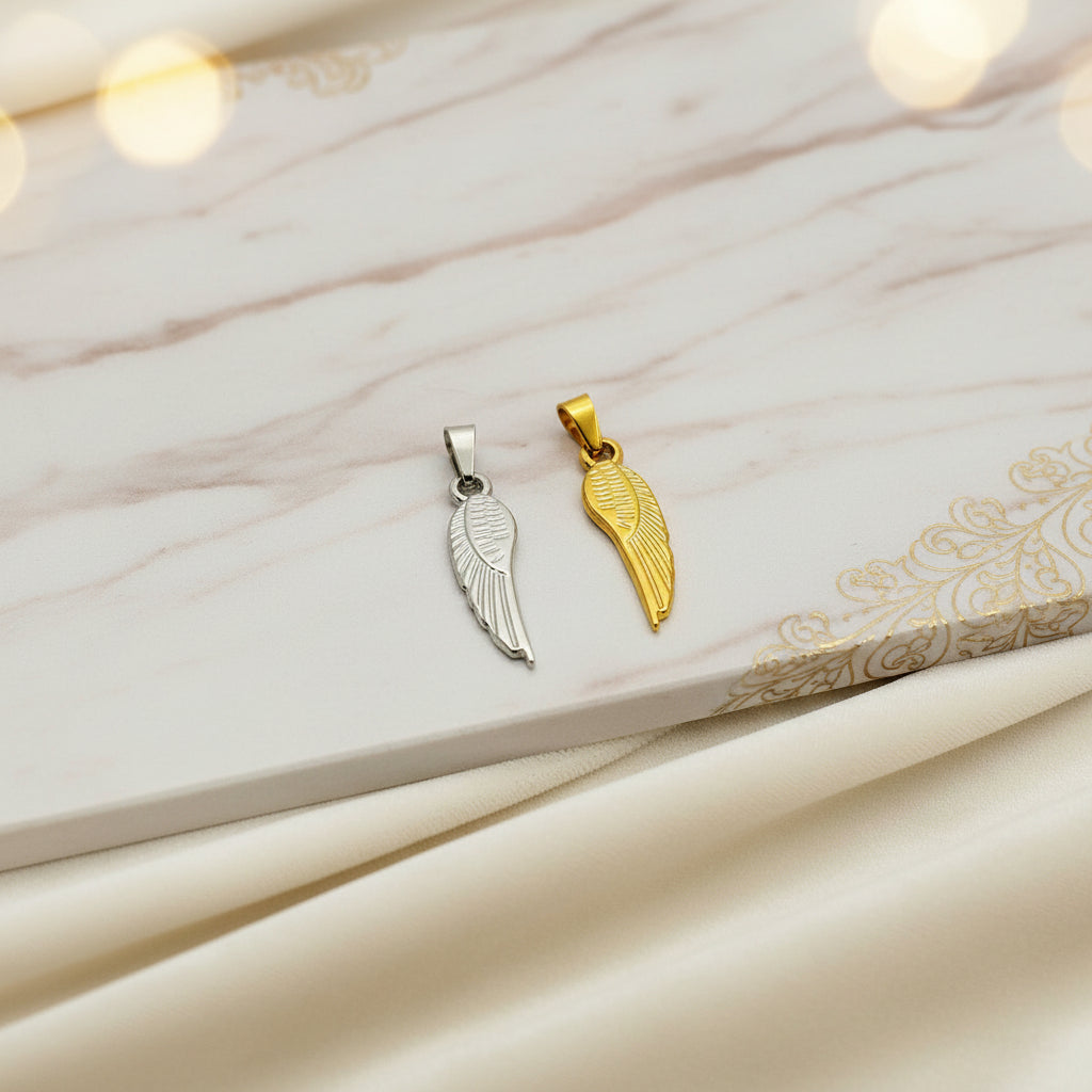 Ciondolo ala acciaio