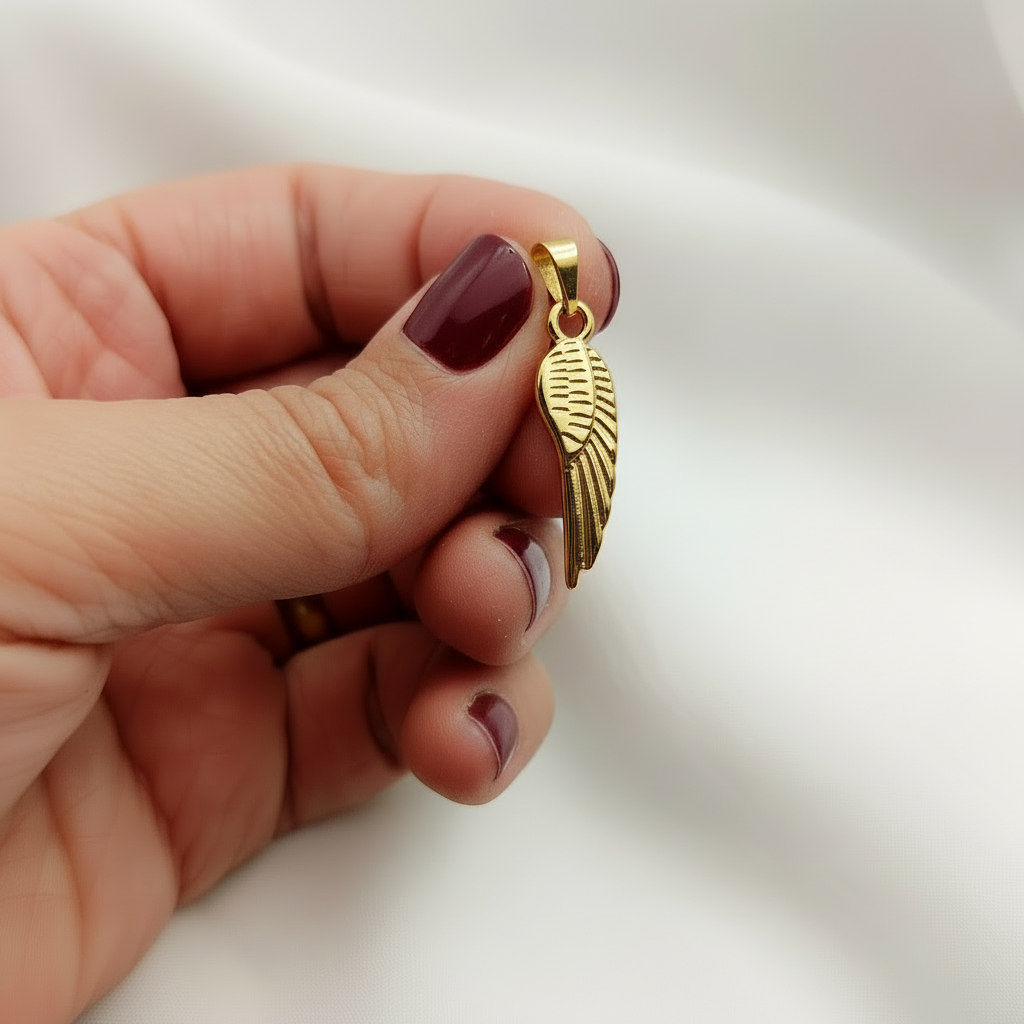 Ciondolo ala acciaio