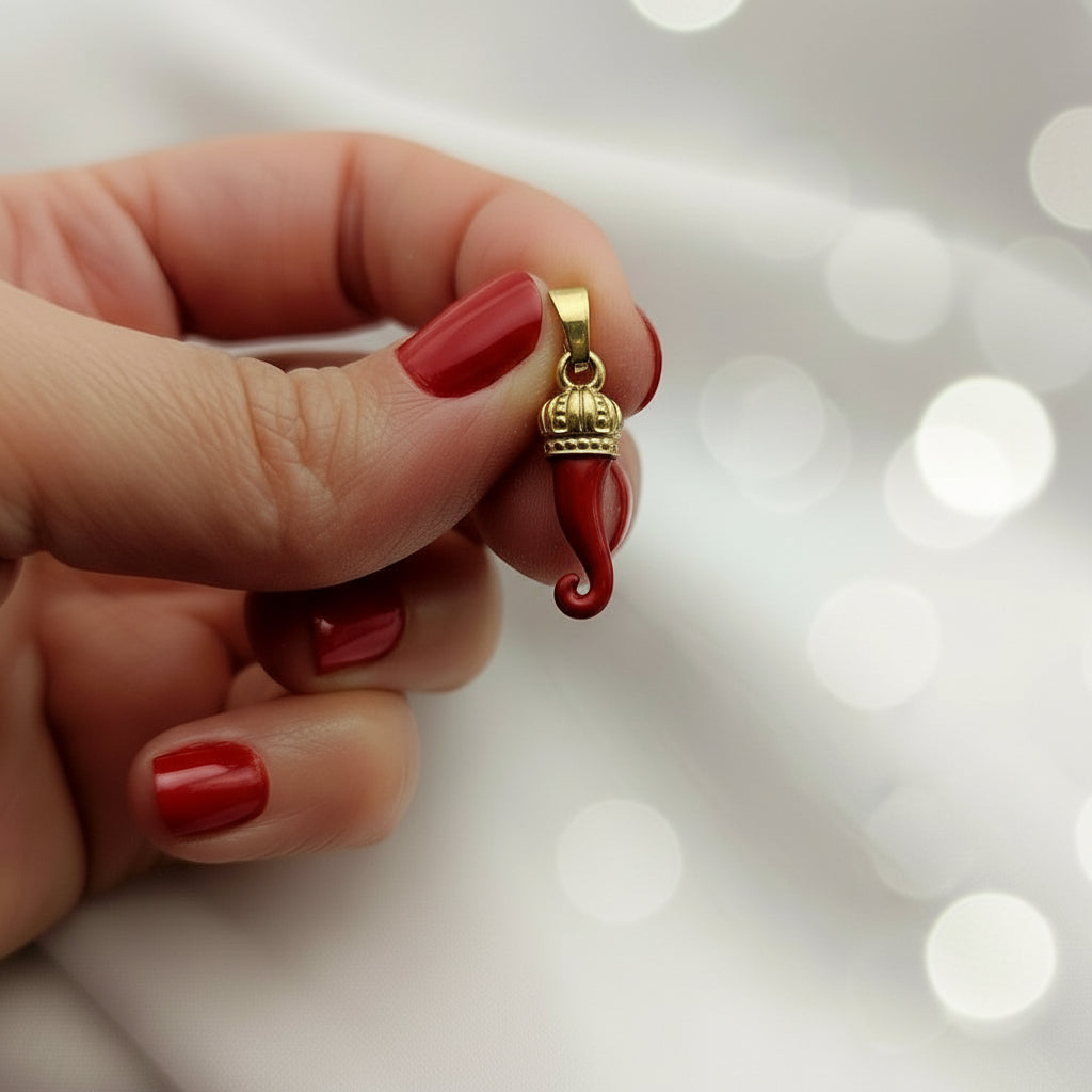 Ciondolo cornetto rosso