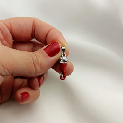 Ciondolo cornetto rosso