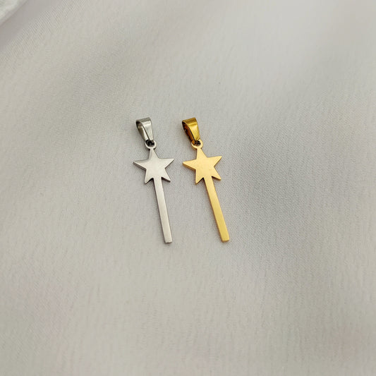 Ciondolo bacchetta magica acciaio