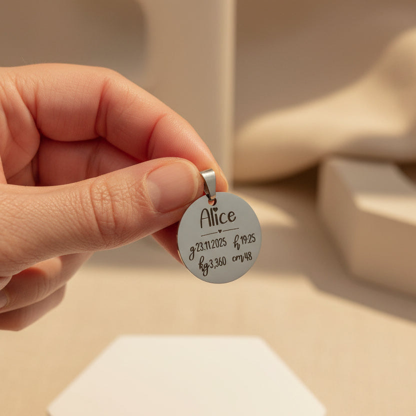Ciondolo nascita PERSONALIZZABILE