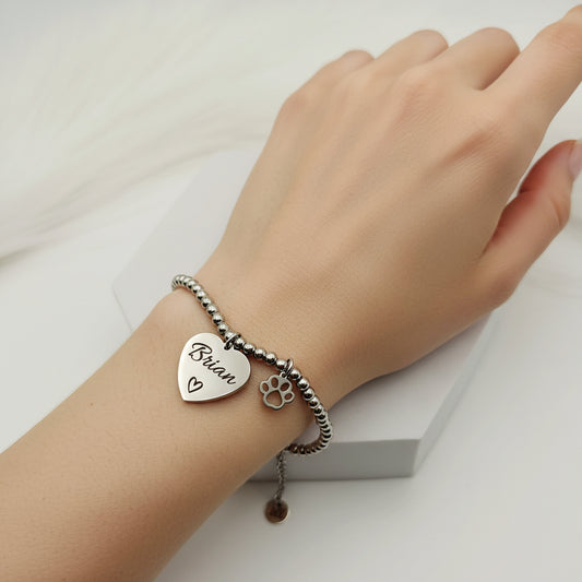 Bracciale cuore sfera PERSONALIZZABILE a partire da €18,90