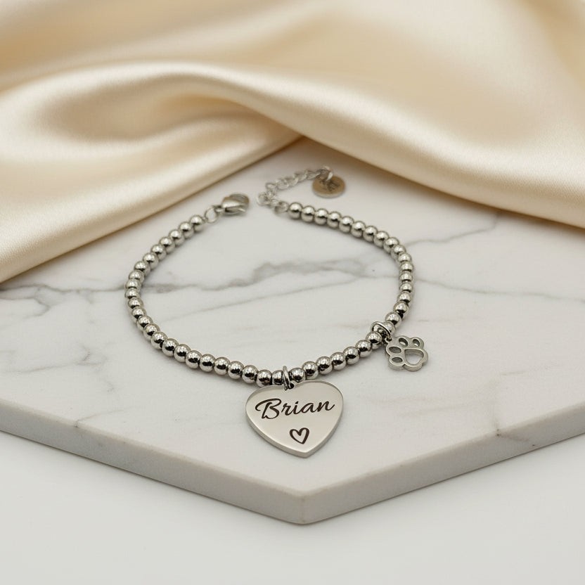 Bracciale cuore sfera PERSONALIZZABILE a partire da €18,90