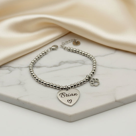 Bracciale cuore sfera PERSONALIZZABILE a partire da €18,90