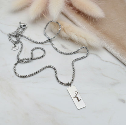 Collana serpentina targhetta PERSONALIZZABILE