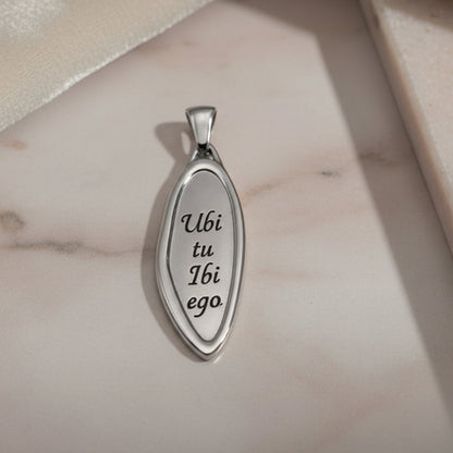 Ciondolo cornice slim silver PERSONALIZZABILE