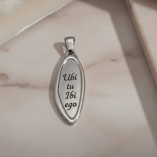 Ciondolo cornice slim silver PERSONALIZZABILE