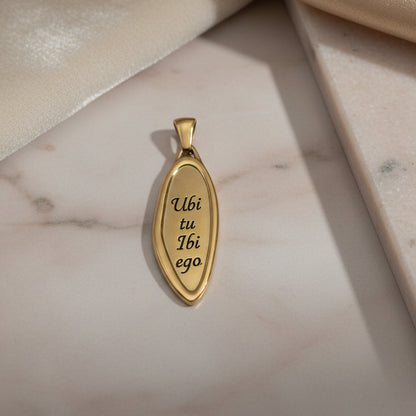 Ciondolo cornice slim gold PERSONALIZZABILE