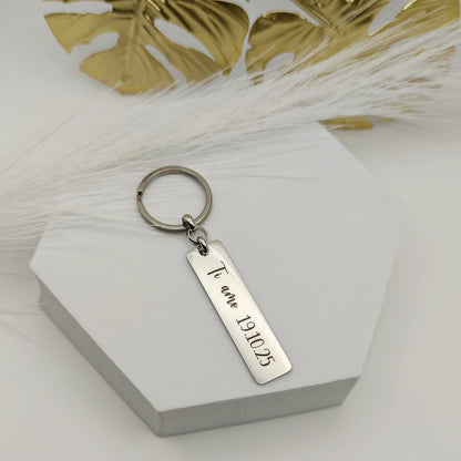 Portachiavi placchetta PERSONALIZZABILE