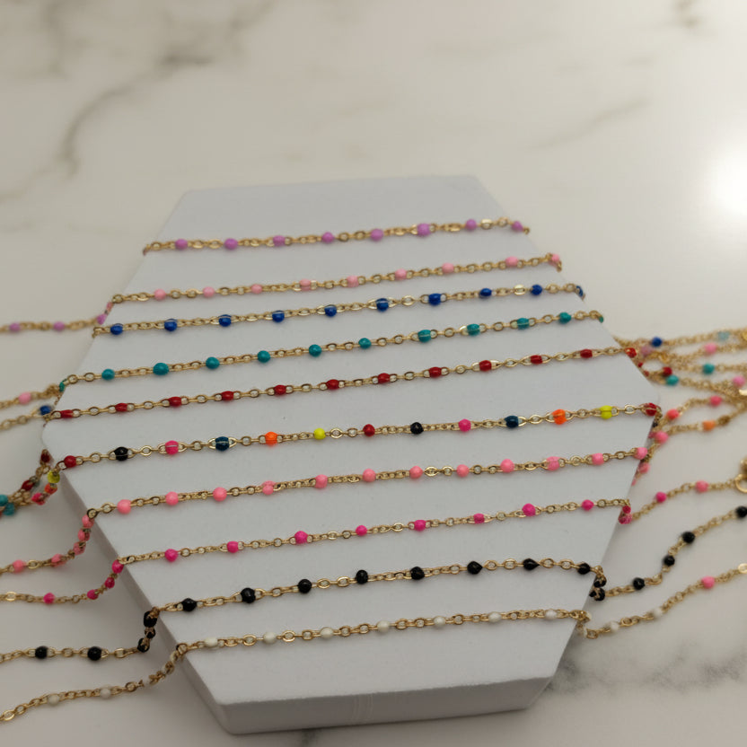 Catenina smaltata gold lunghezza PERSONALIZZABILE a partire da.€10