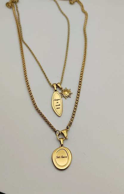 Ciondolo cornice irregular gold PERSONALIZZABILE