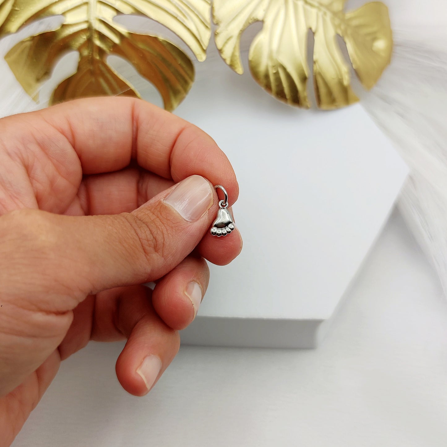 Ciondolo mini piedino silver
