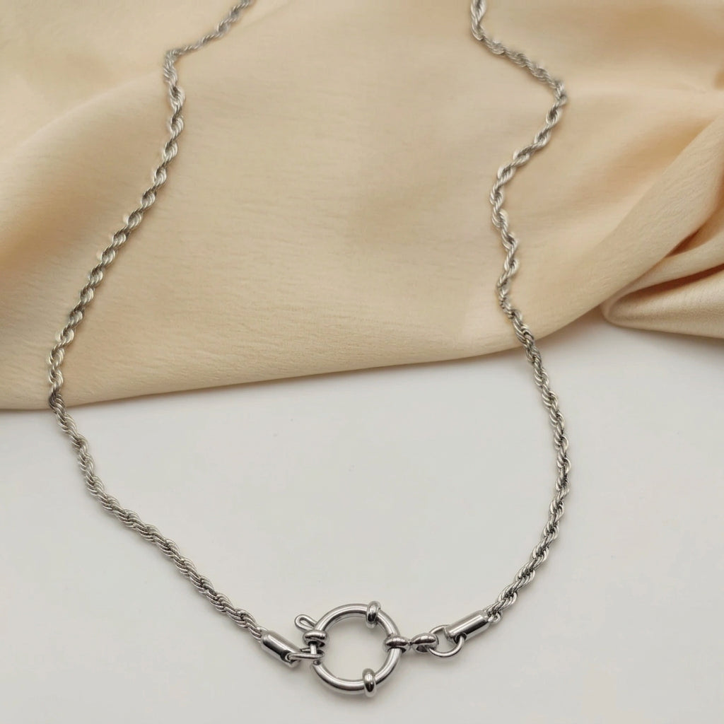 Collana torcion marin argento