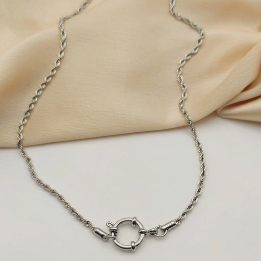 Collana torcion marin argento