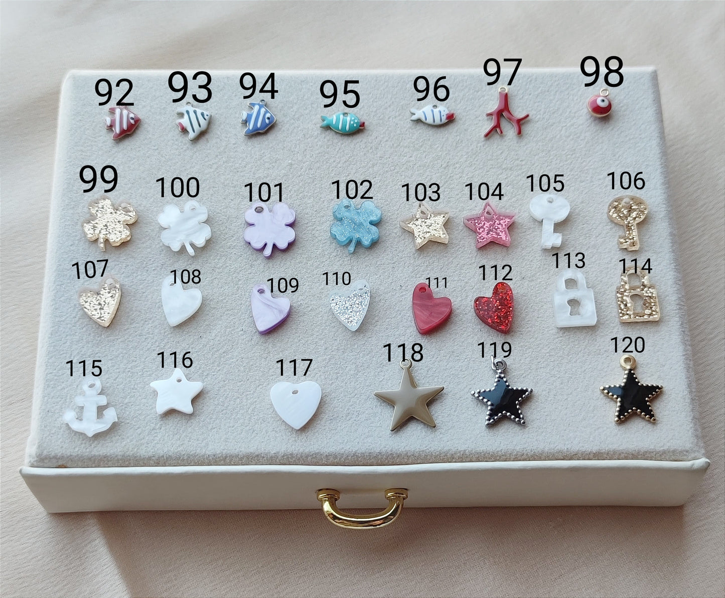 Collana arcobaleno da 1 a 3 charms