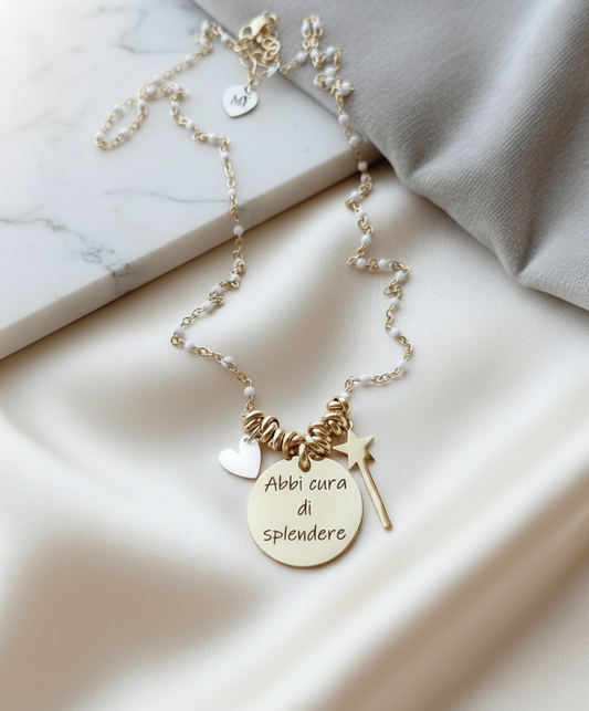 Collana smaltina gold PERSONALIZZABILE