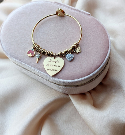 Bracciale cuore gold