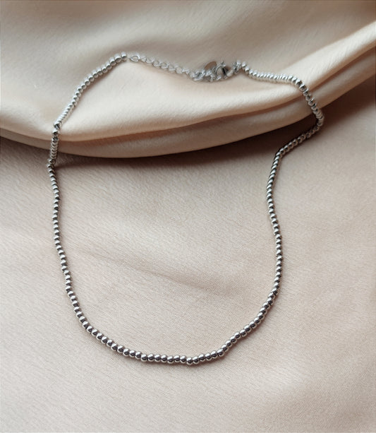 Collana micro sfere silver