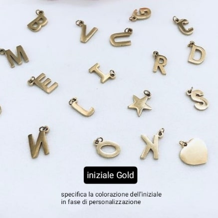 Collana 5 charms Gold personalizzabile