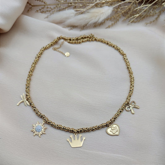 Collana nodini charms gold