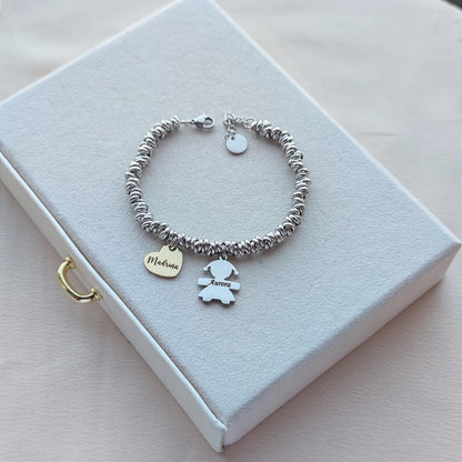 Bracciale nodini bebè silver