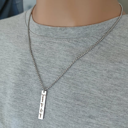 Collana serpentina targhetta slim