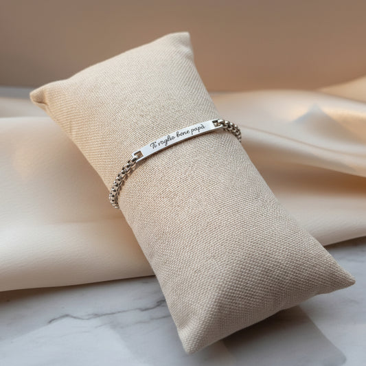 Bracciale targhetta slim PERSONALIZZABILE