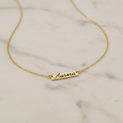 Collana targhetta mini gold