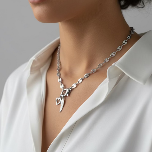 Collana moschettone silver