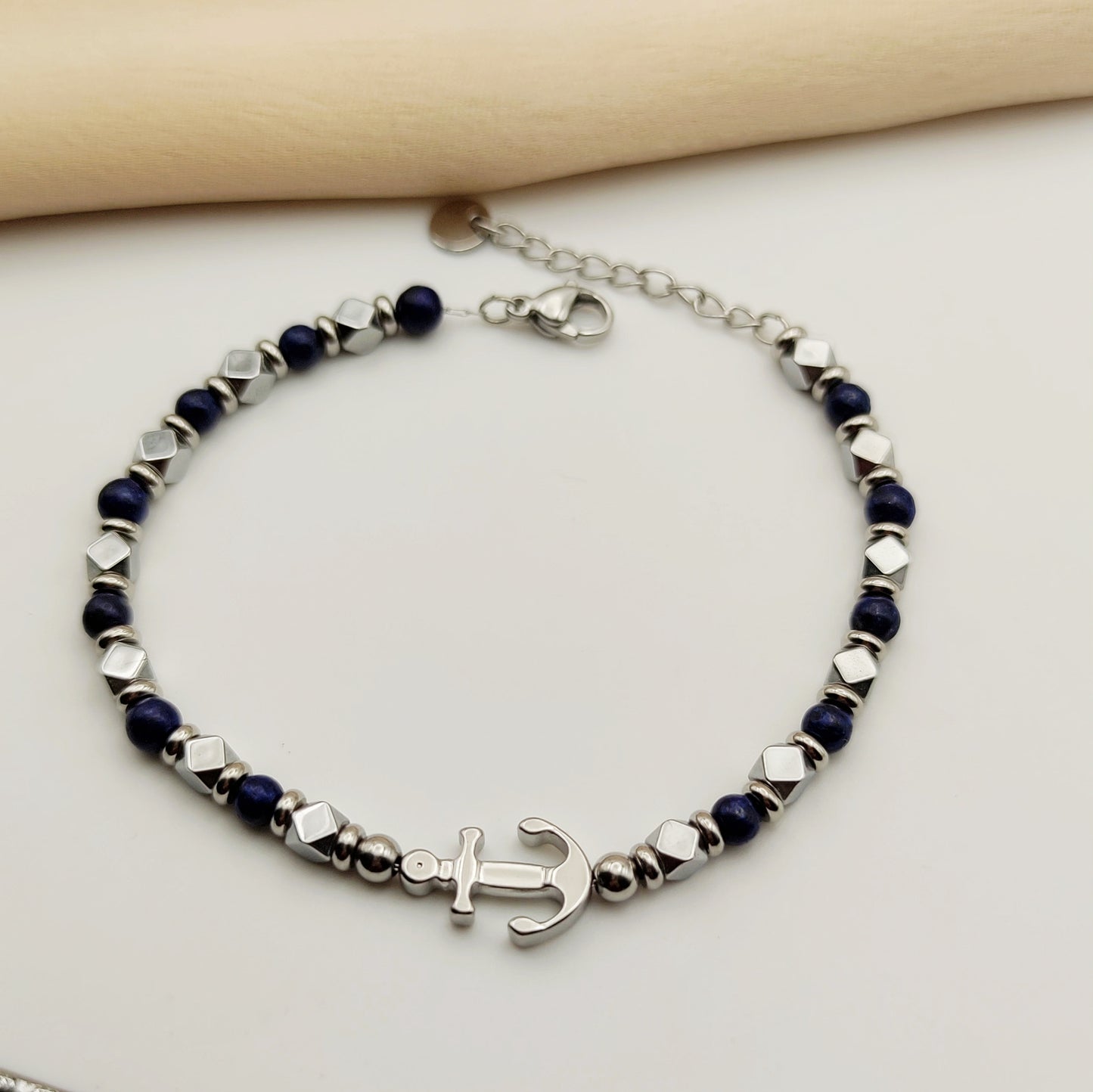 Bracciale ancora blu notte