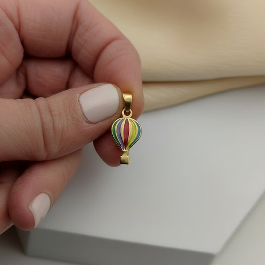 Ciondolo mongolfiera multicolor