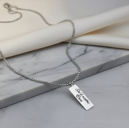 Collana serpentina targhetta PERSONALIZZABILE