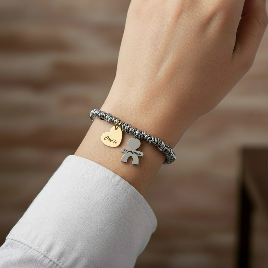 Bracciale nodini bebè silver