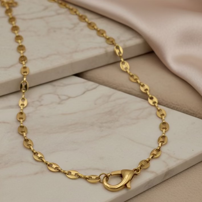 Collana moschettone gold