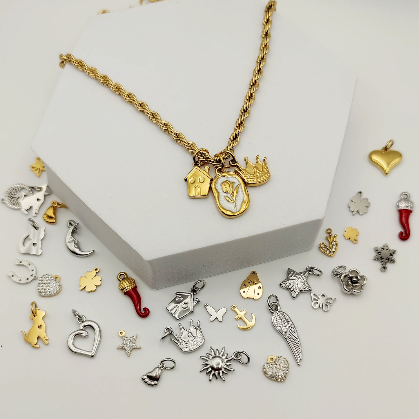 Collana torcion con charms PERSONALIZZABILE a partire da €10,90