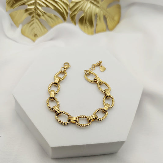 Bracciale intreccio ovale oro