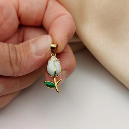 Ciondolo tulipano pearl