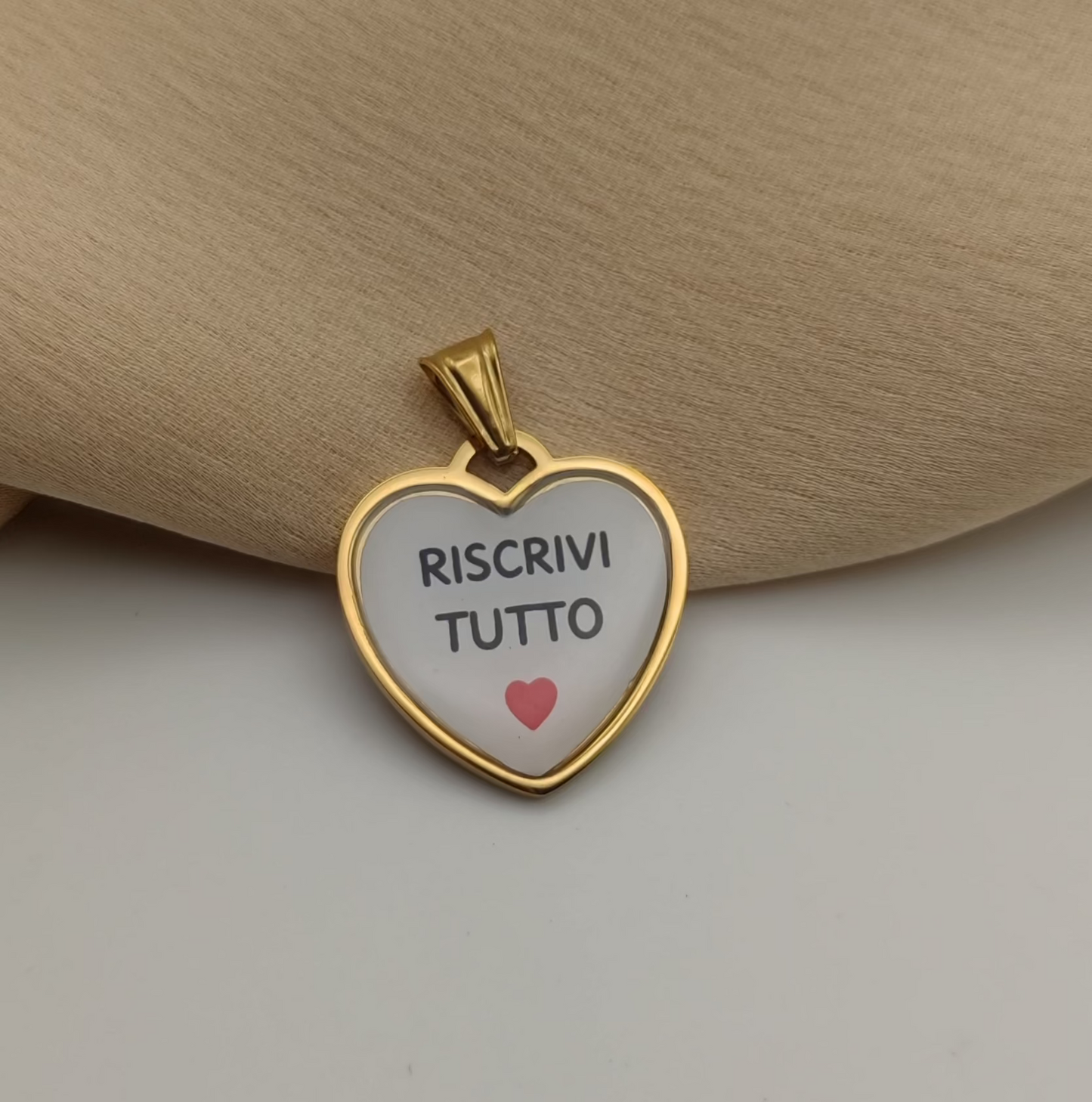 Ciondolo cuore riscrivi tutto