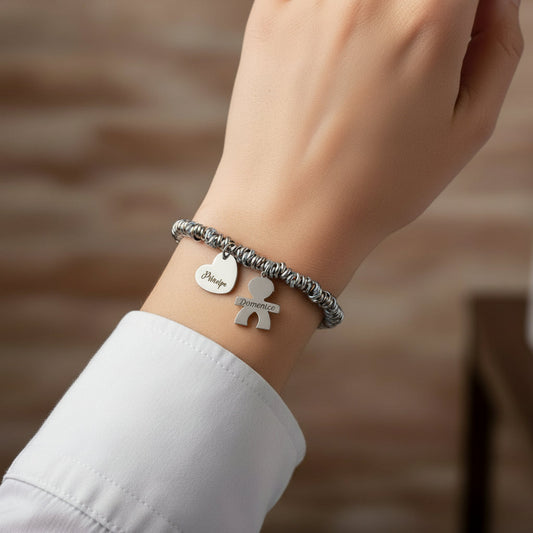 Bracciale nodini bebè total silver