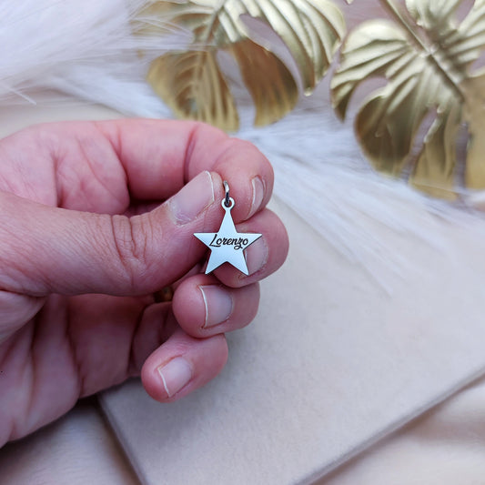 Ciondolo stellina silver PERSONALIZZABILE