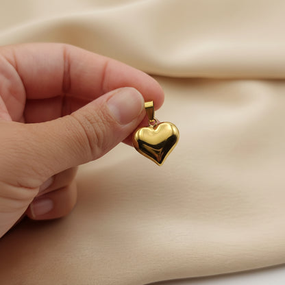 Ciondolo cuore bombato oro