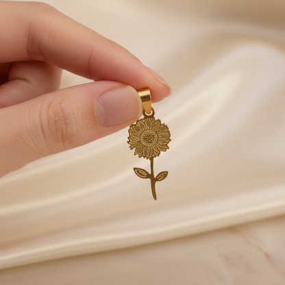 Ciondolo girasole gold