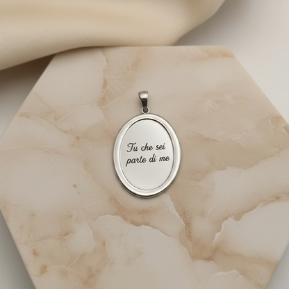 Ciondolo cornice  lumèa silver PERSONALIZZABILE